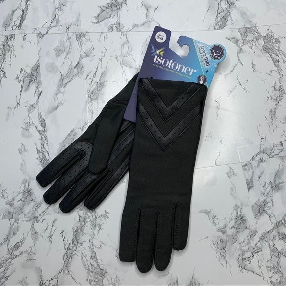 Isotoner Chevron Spandex Gloves - Picture 3 of 6